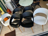 Spisebordsstol, Hvid og sort plastik , Ikea