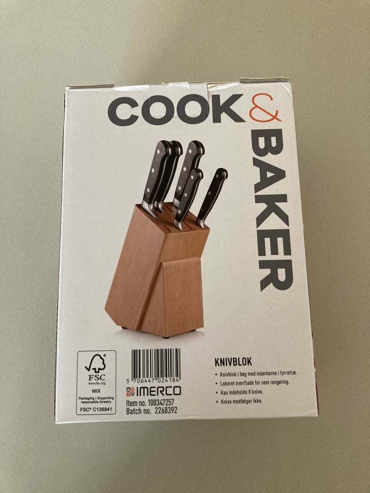 Knivblok, Cook &baker