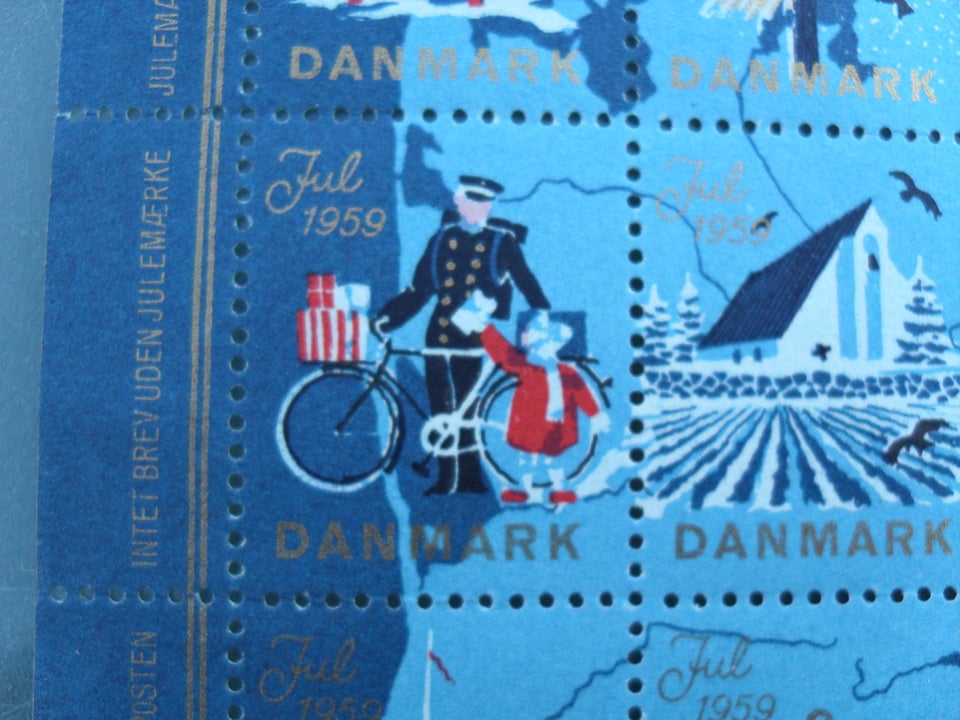 Danmark, postfrisk, JULEMÆRKE HELARK 1959 VARIANT