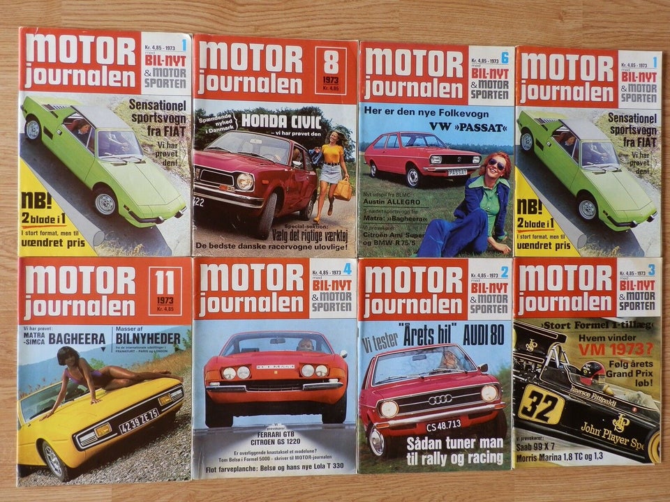 Motorjournalen 1973 årgange , Motorjournalen, emne: bil og