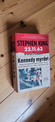 22.11.63, Stephen King, genre: drama, 1.udgave 2.oplag. hardback. Dansk. Fin stand