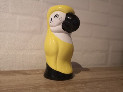 Porcelæn, Papegøje vase, Kitch, Fed kitchet vase med design som gul papegøje. Oprindeligt egentlig e