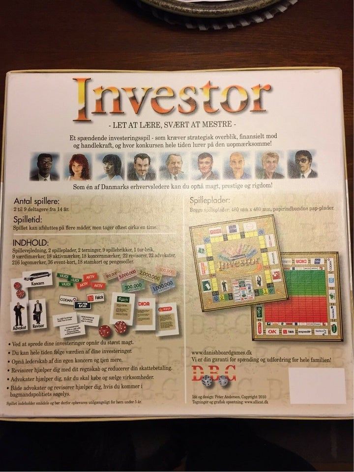 Investor, Strategispil/voksenspil, brætspil