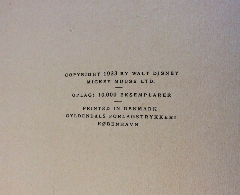 Bøger og blade, Walt Disney. 1933. Fader Noahs Ark.