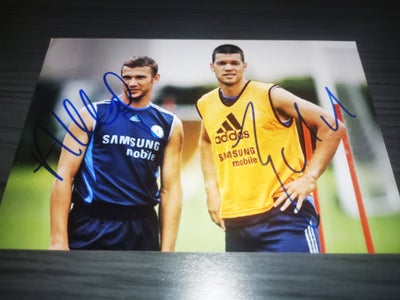 Autografer, Andriy Shevchenko og Michael Ballack autograf, Signeret dengang de sammen spillede i Che