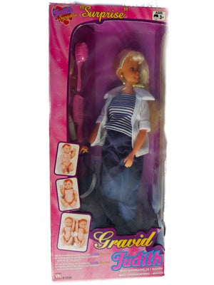 Barbie, Gravid Judith Surprise, Vintage Gravid Judith Surprise fra 1980-1990'erne. Ikke taget ud af 