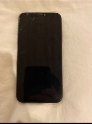 iPhone XS, 64 GB, sort, God, Sælger min iPhone xs da jeg har fået en nyere model. Den har en flænge 