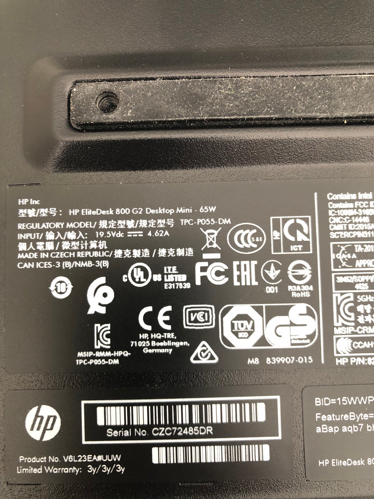 HP, Elitedesk 800 G2, 3.2 Ghz