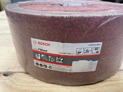 Bosch Sliberulle  115mmX50 m, korn 40, Bosch , 115mmX50m liter, Har 5 stk. Bosch Sliberuller 115mmX5