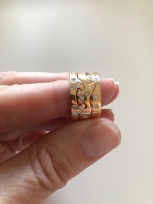 Fingerring, guld, Georg Jensen, Sælger min meget smukke Georg Jensen Fusion Ring. Ringen består af t