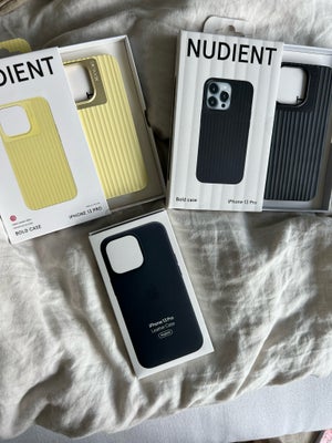 Cover, t. iPhone, Sælger 2 stk Nudient covers + 1 MagSafe cover 
Til iPhone 13 pro
Det lysegule og s
