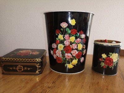 Flot retro vintage skraldespand, Kom eventuelt med et seriøst bud!

Sort med flotte blomster

OBS: H