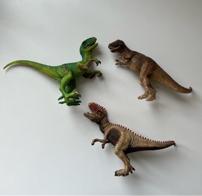 Figurer, Dinosaur, Schleich, Måler ca. 16 cm. fra mund til halespids. 
Brugte men fine. 
Man kan åbn