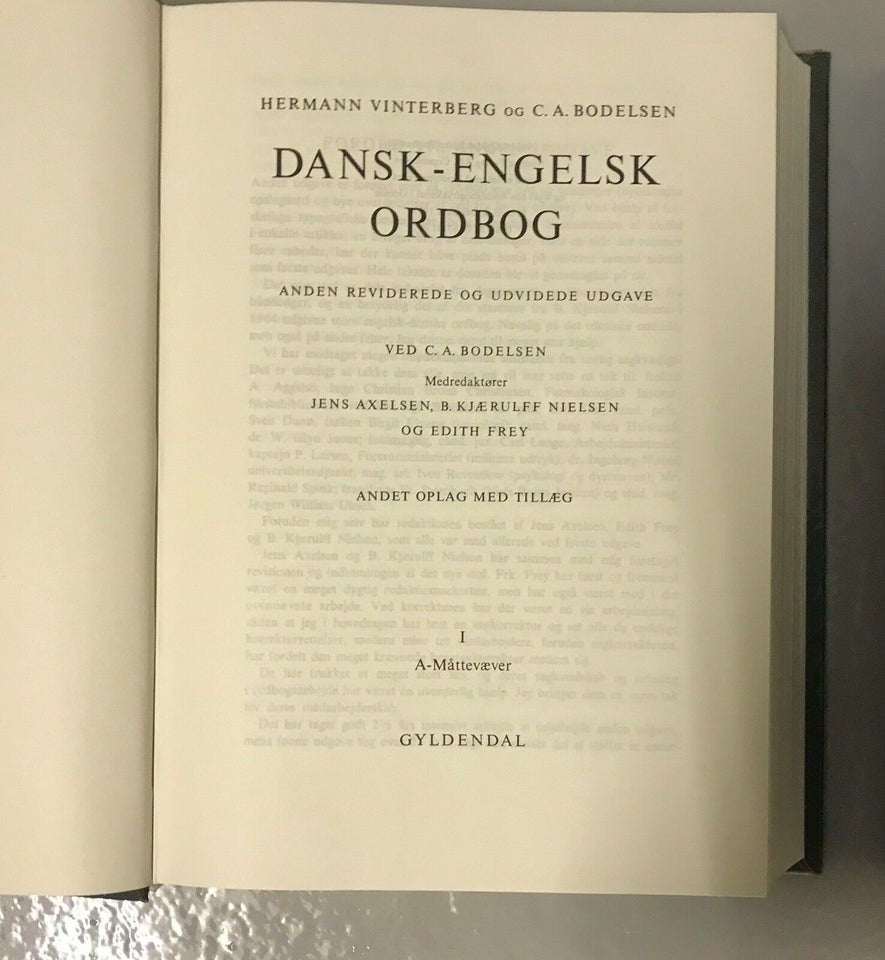 Dansk-Engelsk, Winterberg &Bodelsen, år 1966