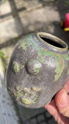 Vase, Vase, Arne Bang Holmegaard, Sjælden Arne Bang vase i grønlig glasur fra hans tid ved Holmegaar