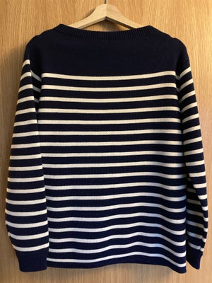Sweater, Andersen-Andersen, str. M,  Mørkeblå/hvid,  100% merinould,  Ubrugt