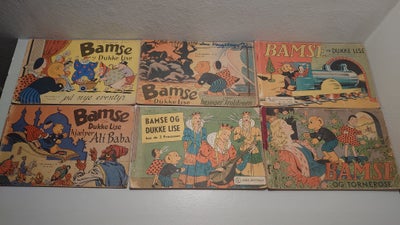 6 stk Bamse og Dukkelise, Tegneserie, 6 stk Bamse og Dukkelise hæfter fra 1943 til 1958, som er følg