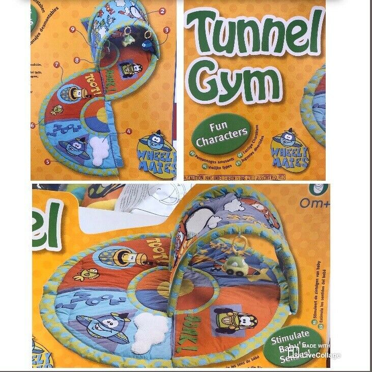 Aktivitetstæppe tunnel gym play gro, Tæppe,