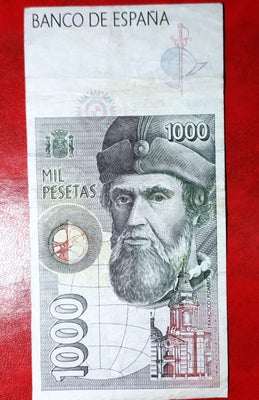 Vesteuropa, sedler, 1000, 1992, SPANIEN SPAIN ESPANA MIL 1000 PESETAS 1992 Hernán Cortés & Francisco