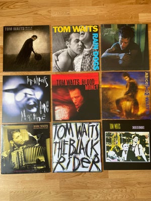 LP, Tom Waits, Samling af Tom Waits Albums, Rock, Sælges kun samlet. Næsten alle er genoptryk. I per