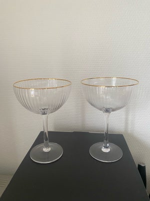 Glas, Cocktailglas, Lyngby Glas, 4x Palermo Gold cocktailglas fra Lyngby Glas i perfekt stand 