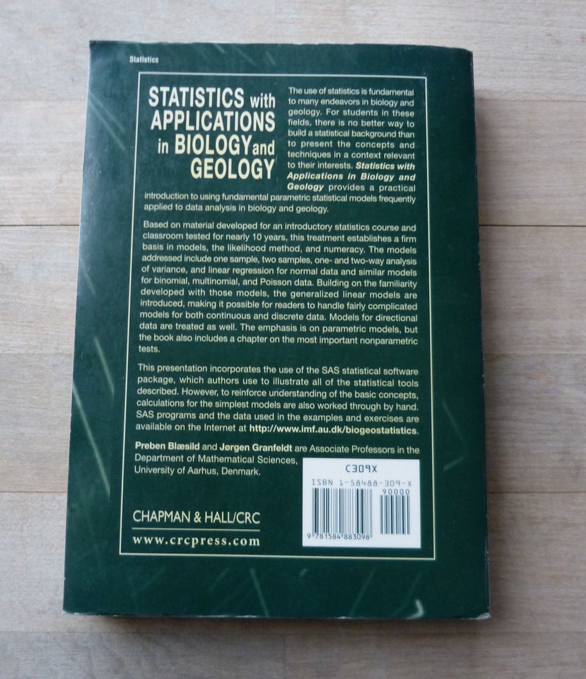 Statistics with applications in Biology and Geolog,