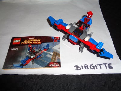 Lego Super heroes, 30302, Lego Super Heroes, Spider-man glider sæt nr. 30302 fra år 2014. Brugt.
Man
