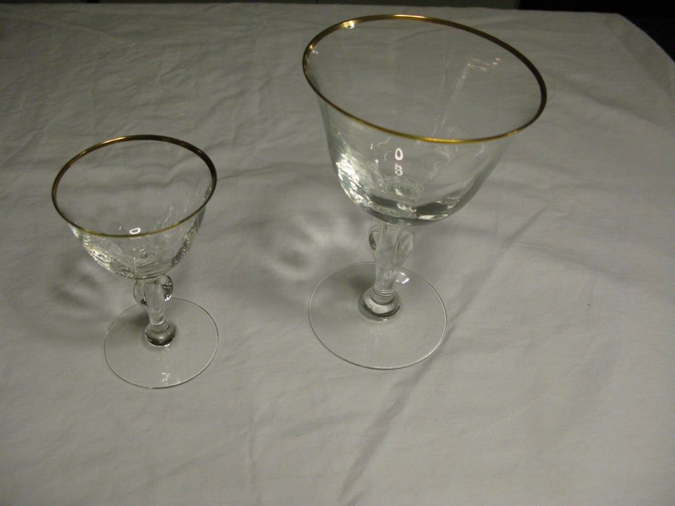 Glas, Holmegård Violglas med guldkant, Holmegård