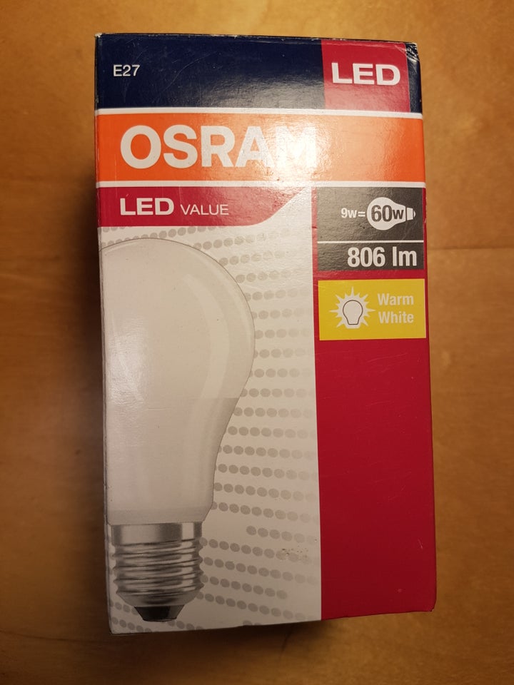 LED, Osram E27 9W / 806lm – dba.dk – Køb og Salg af Nyt og Brugt