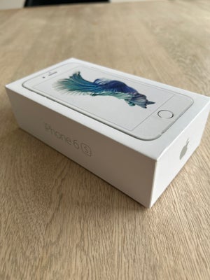 iPhone 6S, 64 GB, hvid, Rimelig, iPhone 6s. Skærm har ridse og lidt skader i kanten, men fungerer fi