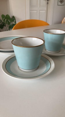 Porcelæn, Ermelund spise- og kaffestel, Royal Copenhagen, Fint stel af navnet Ermelund(790) turkisbl