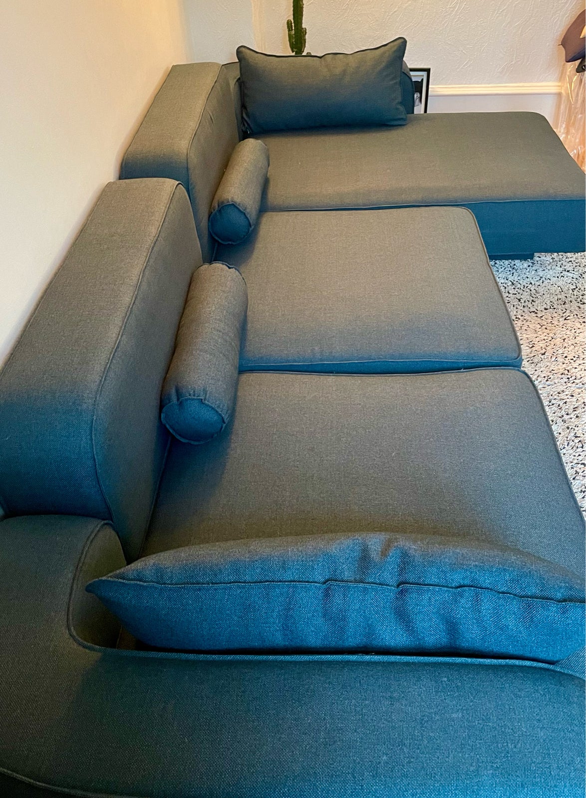 Sofa, polyester, 4 pers.