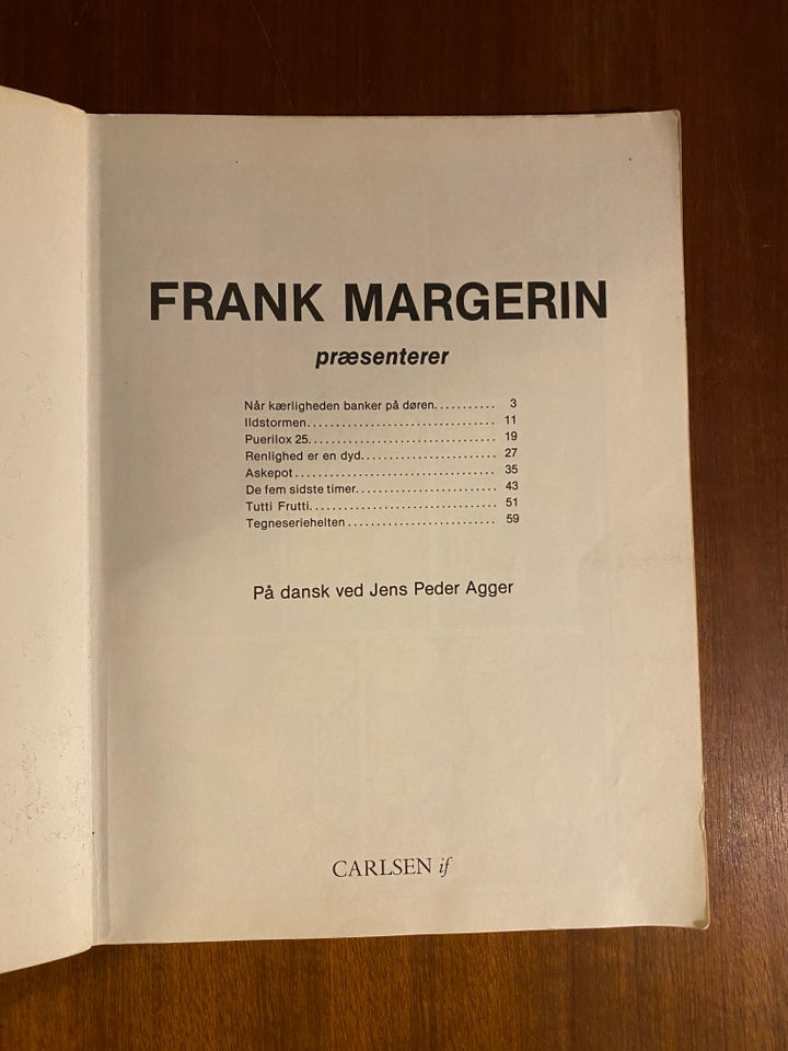 Frank Margerin præsenterer, Tegneserie