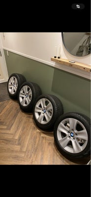 Alufælge, 17", BMW, 225 / 50 / R17, Bridgestone, 5-6  mønster, fælge med dæk, BMW 5 serie org. 17” a