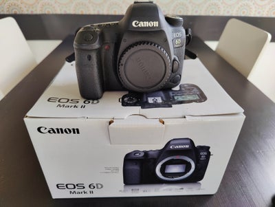 Canon, Canon 6D mark II, spejlrefleks, 26,2 megapixels, God, Sælger dette kamera, inkl. batterigreb 
