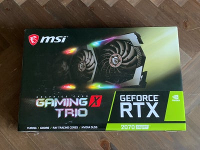 GeForce RTX 2070 Super MSI, 8 GB RAM, God, MSI GeForce RTX 2070 Super Gaming X Trio grafikkortet til
