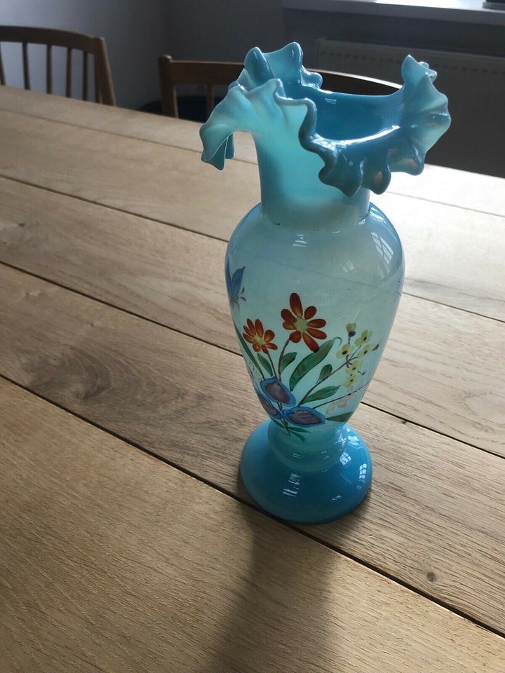 Jeg mistede min vej Droop Forurenet Vase, Antik bemalet glasvase, - dba.dk - Køb og Salg af Nyt og Brugt
