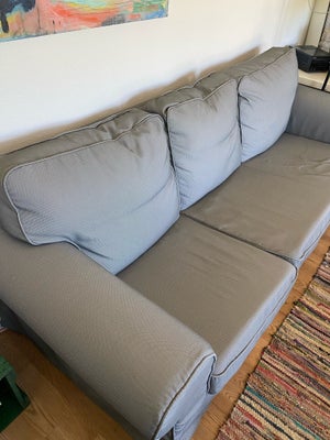 Sofa, bomuld, 3 pers. , Ikea, Helt nyt betræk og i fin stand. Fir stor til min koloni. 
Skal hentes 