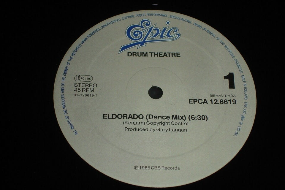 Maxi-single 12", Drum Theatre, Eldorado (Dance Mix)