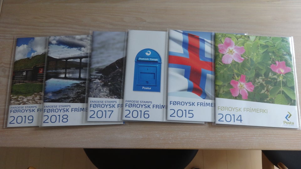 Færøerne, stemplet, Årsmapper fra 2014 til 2019