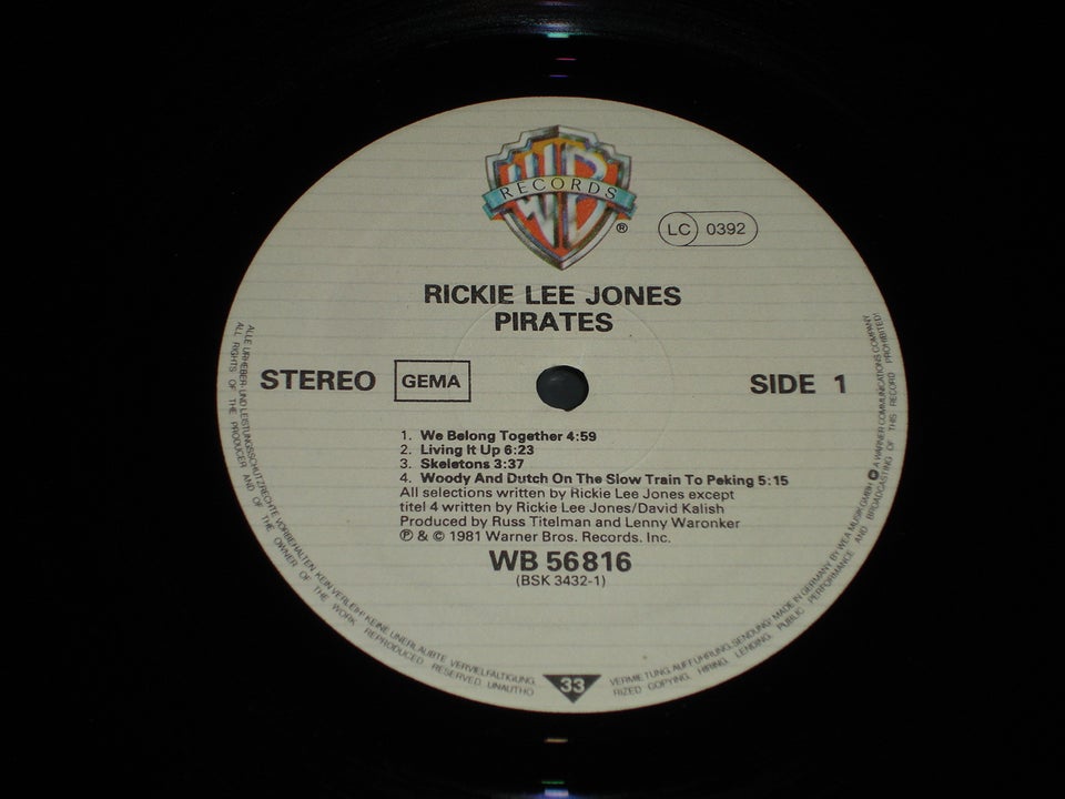 LP, Rickie Lee Jones, Pirates