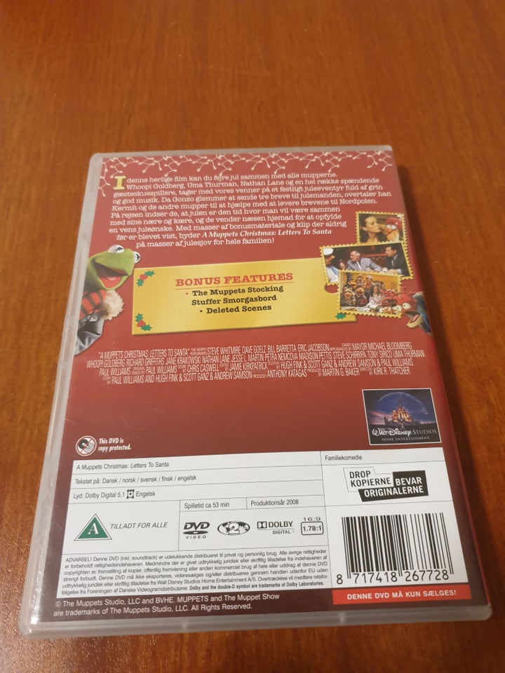 A Muppets Christmas (Extended Edition), DVD, animation