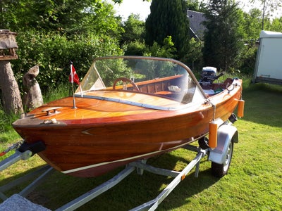 Klinkbygget, Speedbåd, årg. 1962, 11 fod, 12 hk , benzin, Maghoni speedbåd. Årgang 1962. Klinkbygget