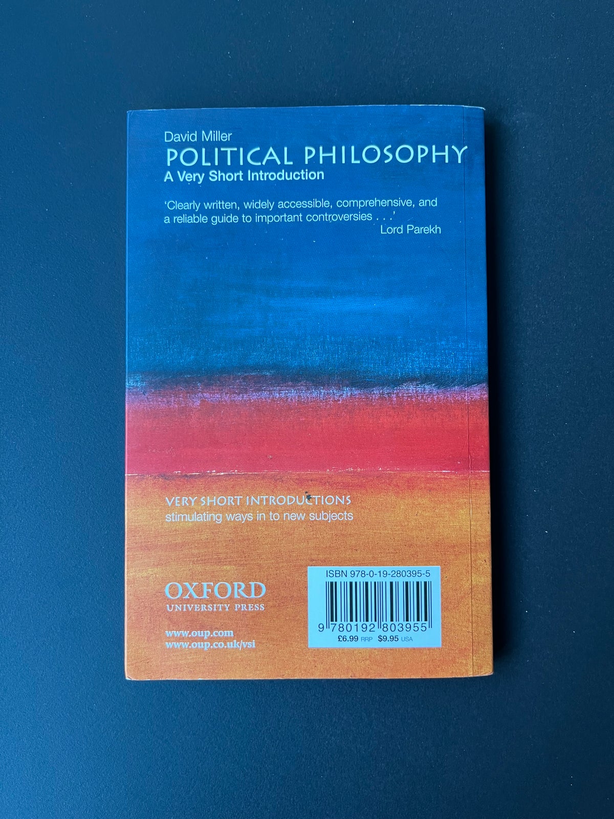 Political philosophy - a very short introduction, David