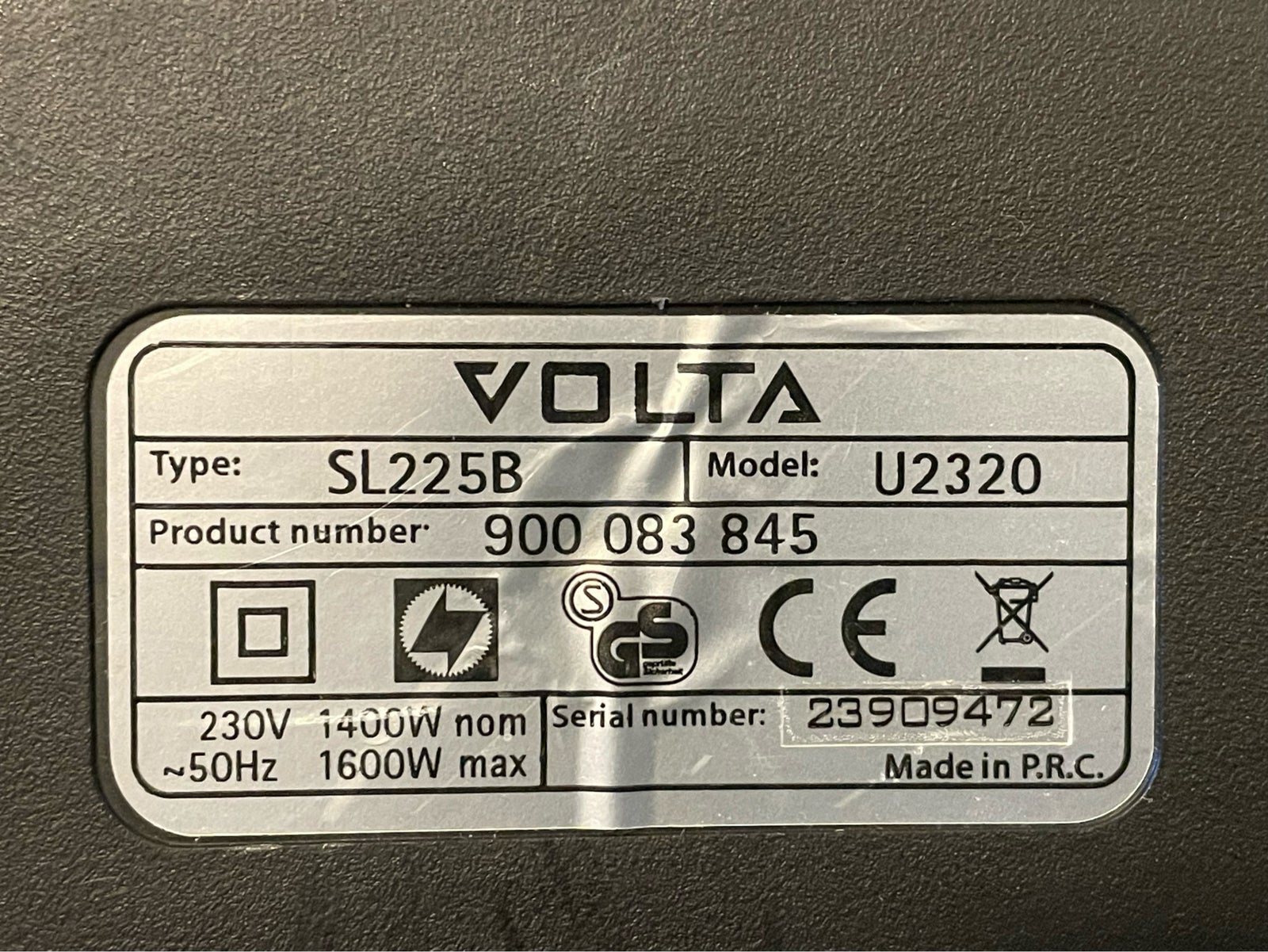 Støvsuger, Volta, 1600 watt