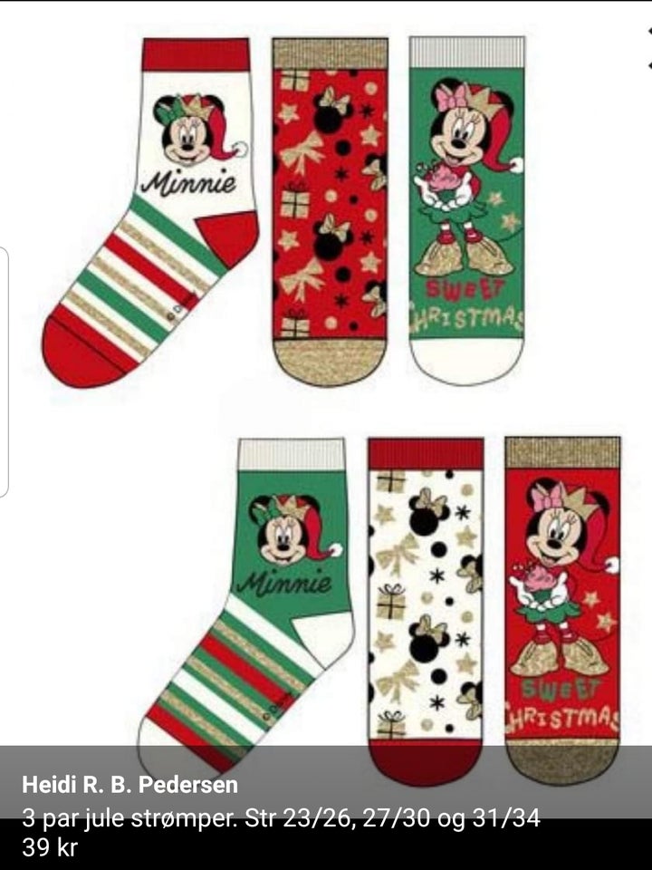Strømper, Jule strømper, Disney
