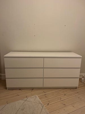 Kommode, laminat, Ikea malm kommode skænk 
Mål: hvid, 160x78 cm

Byd