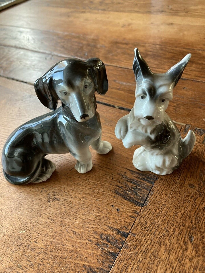 Porcelæn, Hund Skotte – – Køb og Salg Nyt og