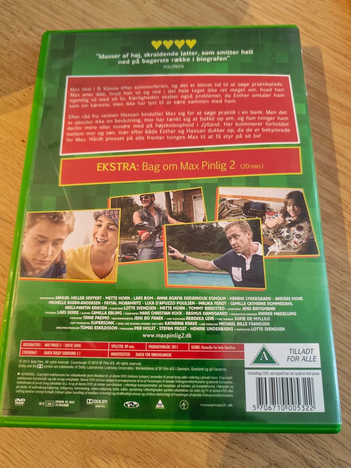 Max Pinlig 2, DVD, familiefilm