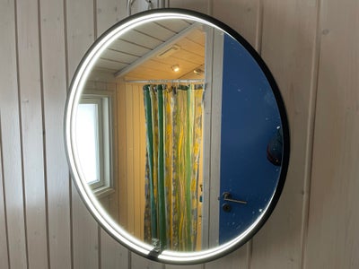 Badeværelsesspejl, 
Sanibell Proline spejl, Ø60 cm, sort.
Spejlet har en mat sort aluminiumramme,
Sp
